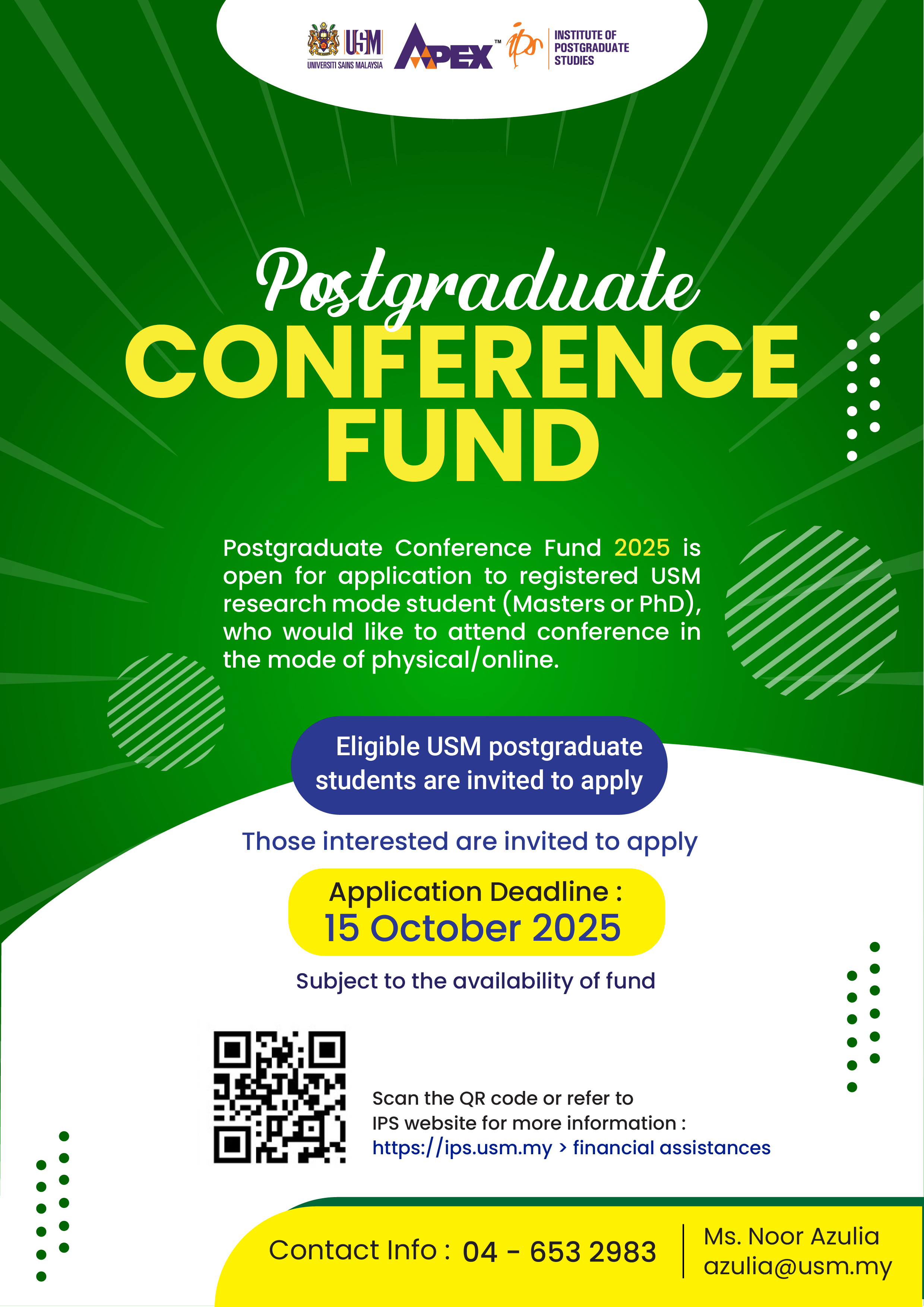 Poster Postgraduate Conference Fund 2025 01